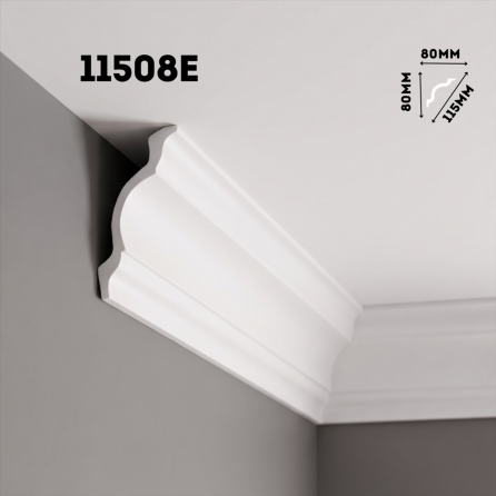Плинтус потолочный ФОРМАТ 11508E экструзионный