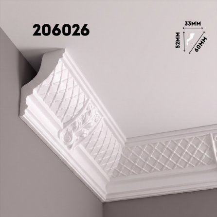 Плинтус потолочный ФОРМАТ 206026 инжекционный