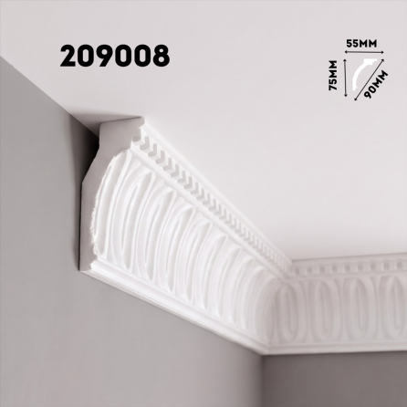 Плинтус потолочный ФОРМАТ 209008 инжекционный