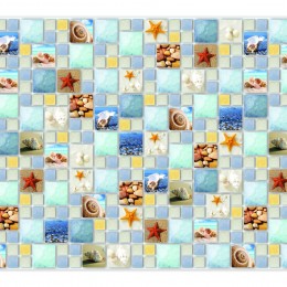 Декоративные панели мозаика Плитка Голубая Лагуна 955*480 мм