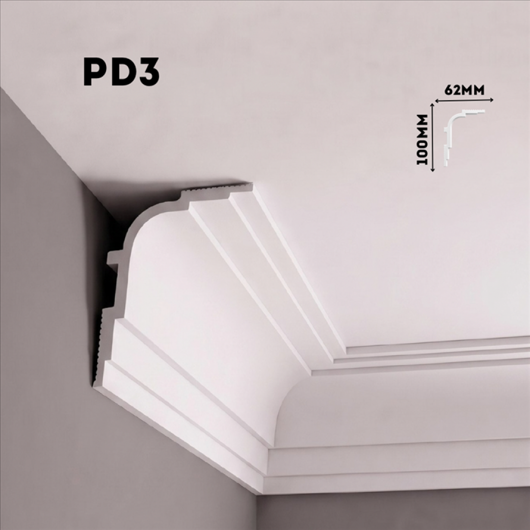Плинтус потолочный PD3