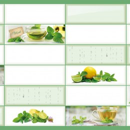 Декоративные панели мозаика Плитка Зеленый чай 955*480 мм