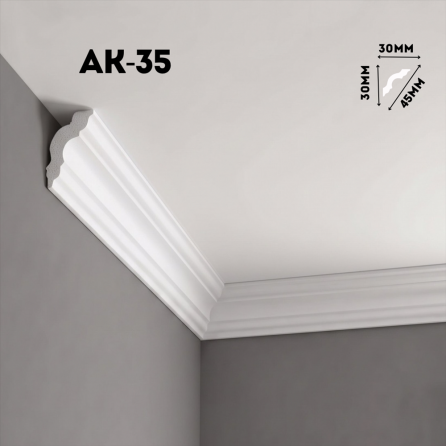 Экструдированный плинтус АК-35